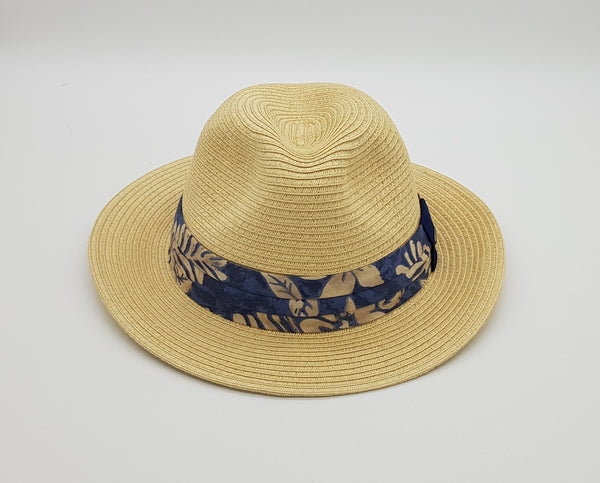 Bermuda Safari Hat with Floral Blue Band