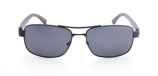 Front on view of Biarritz  Ebony Sunglasses