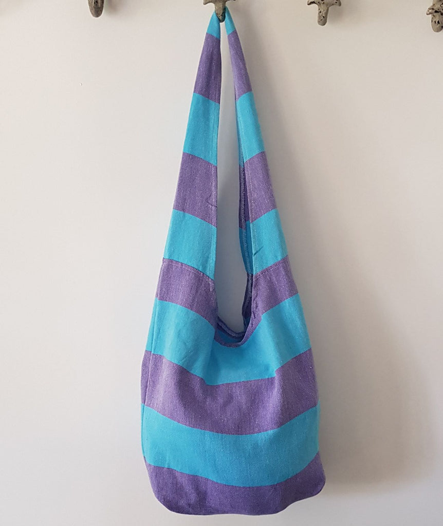 Bodrum Beach Bag - Purple & Turquoise