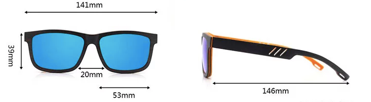 Cancun Sunglasses dimensions